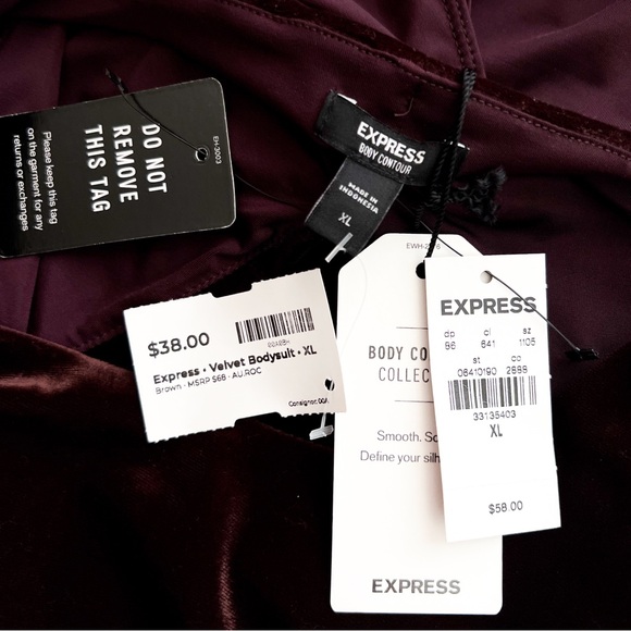 Express • Velvet Bodysuit • XL - Picture 7 of 8